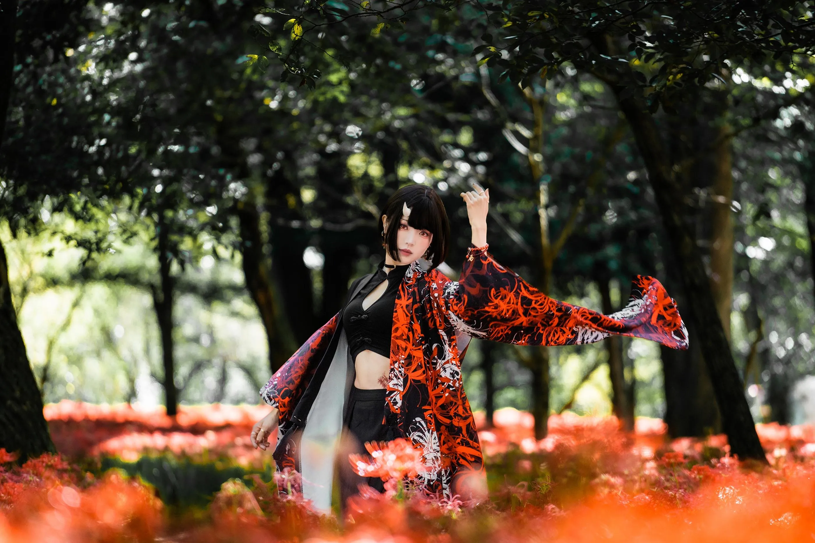 ElyEE子 – NO.129 23年10月订阅-C-Red Higanbana 殷紅彼岸 [36P]插图1